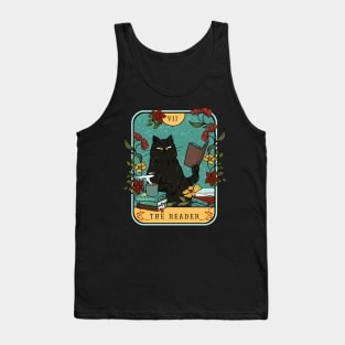 Funny Tarot Card, Cats and Plants, The Reader, Astrology Tank Top